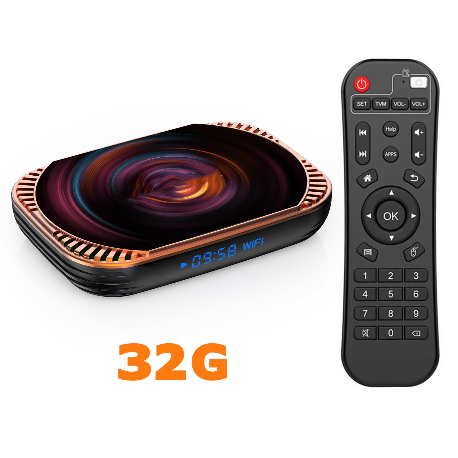 Lettore Multimediale Quad Core WiFi Dual Band da 4 GB TV Box 8K