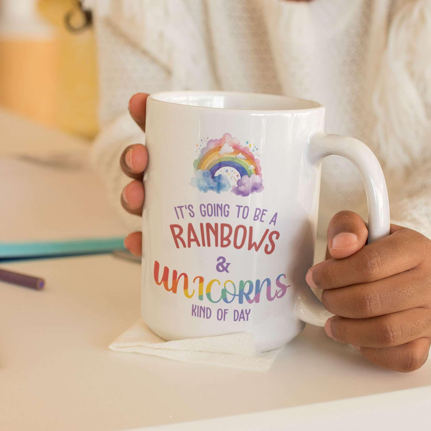 Amazon.com: Lovely Rainbow Unicorn Coffee Mug, Customized Name Unicorn  Lover Cup, Personalized Magical Unicorn Mug, Custom Unicorn Theme Accent Cup  Gifts, Novelty Unicorn Ceramic Mug 11oz 15oz : Home & Kitchen