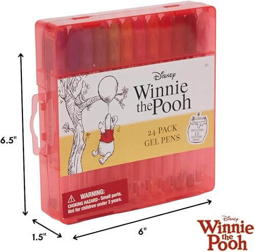 Miniatura 2 de Disney Winnie the Pooh - Juego de bolígrafos de gel para niños, paquete de 24 con bolígrafos de gel con purpurina, bonitos bolígrafos para niñas y