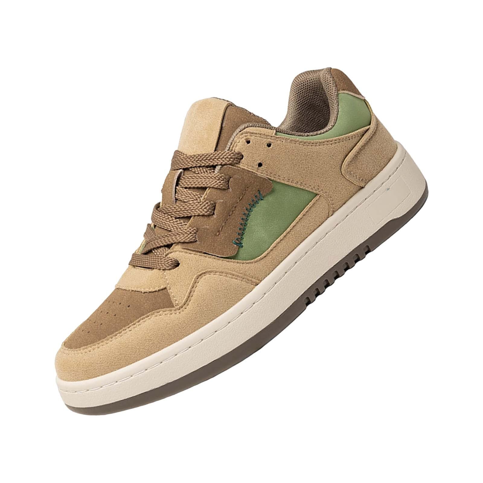 Sneaker Herren Weiß Leder Sportschuhe Rutschfest Outdoorschuhe Dämpfung
