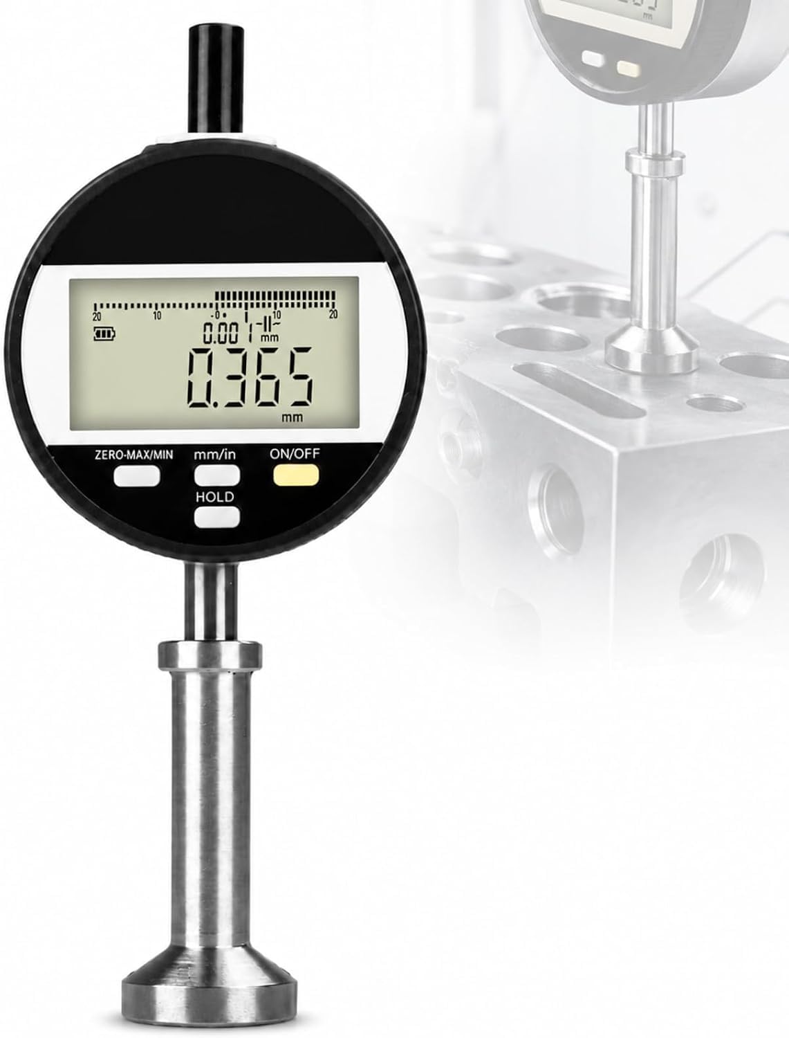 Medidor De Rugosidad Superficial, Medidor Digital De Perfil De Superficie con Sonda De Diamante, Rango De Medición De 0 A 6,5 ​​mm, Precisión De ±0,003 Mm, Conversión De Pulgadas A Sistema