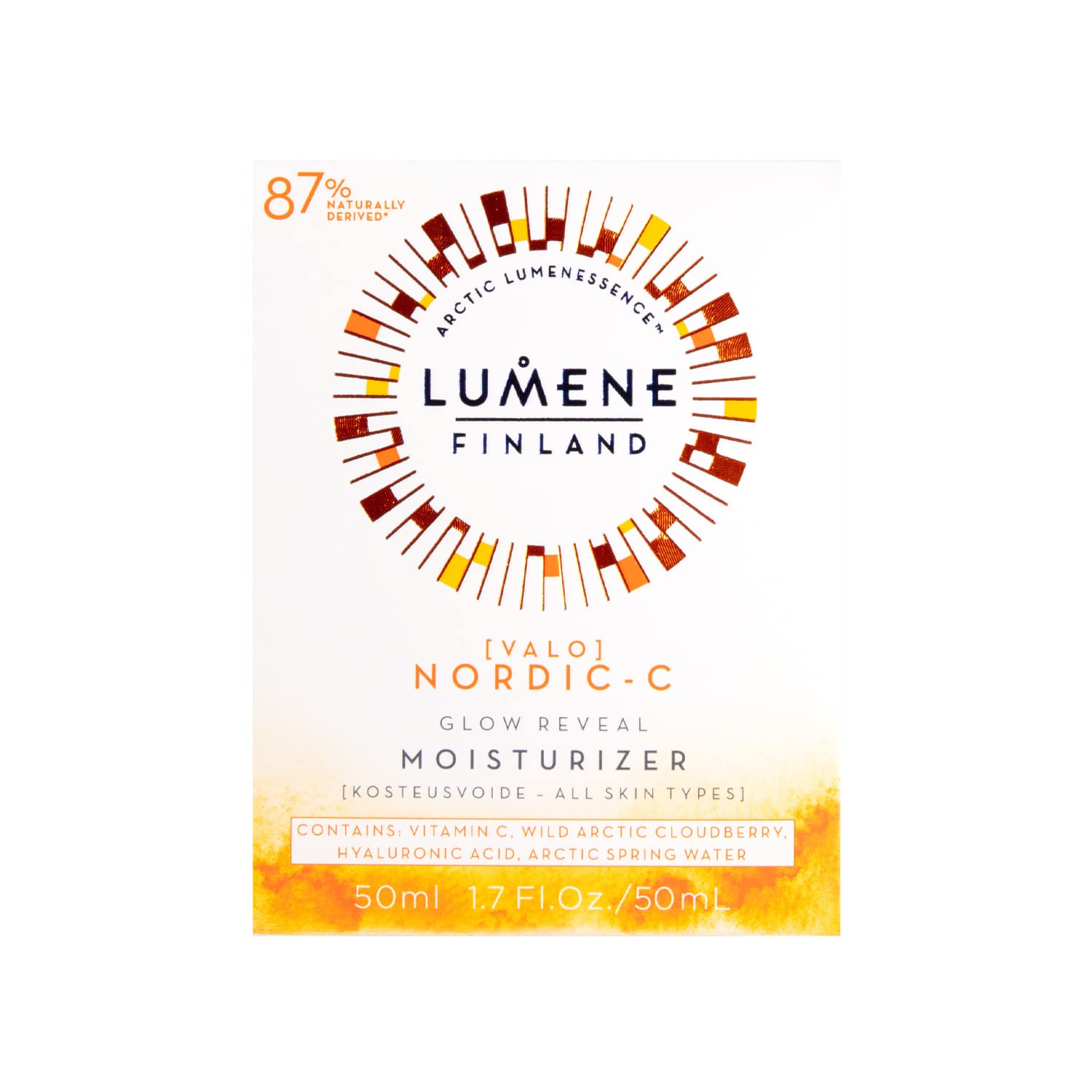 Lumene Nordic-C Glow Reveal Facial Moisturizer - Antioxidant-Rich Vitamin C Face Cream - Hydrating Hyaluronic Acid Moisturizer with Vitamin B3 + B5 to Promote Radiant & Youthful Skin (1.7oz)