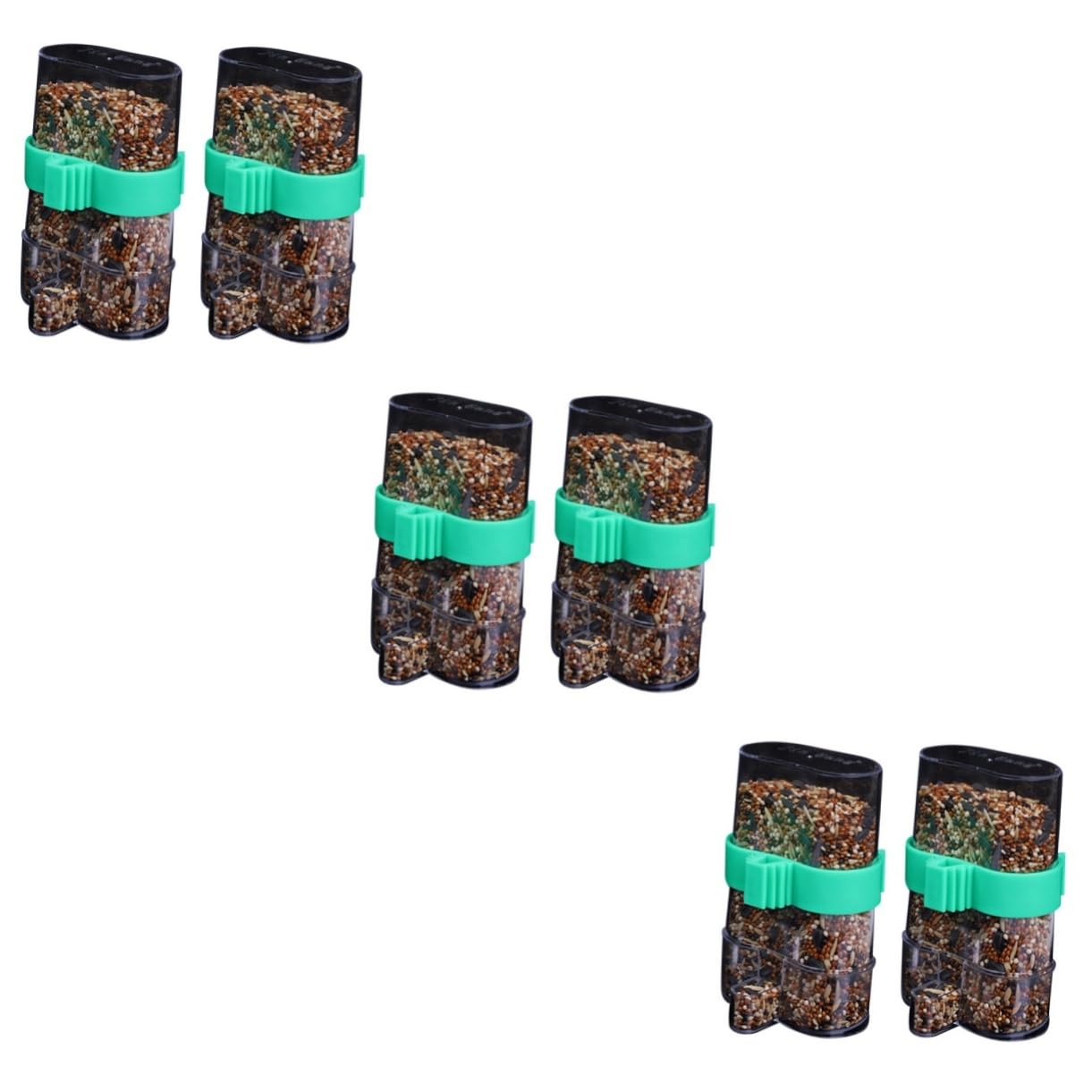 Yardwe 3 Set Di Mangiatoie Automatiche Per Uccelli Bottiglie Di Plastica Per Bere Per Pappagalli Parrocchetti Calopsitte Design Semplice 2 Pezzi * 3