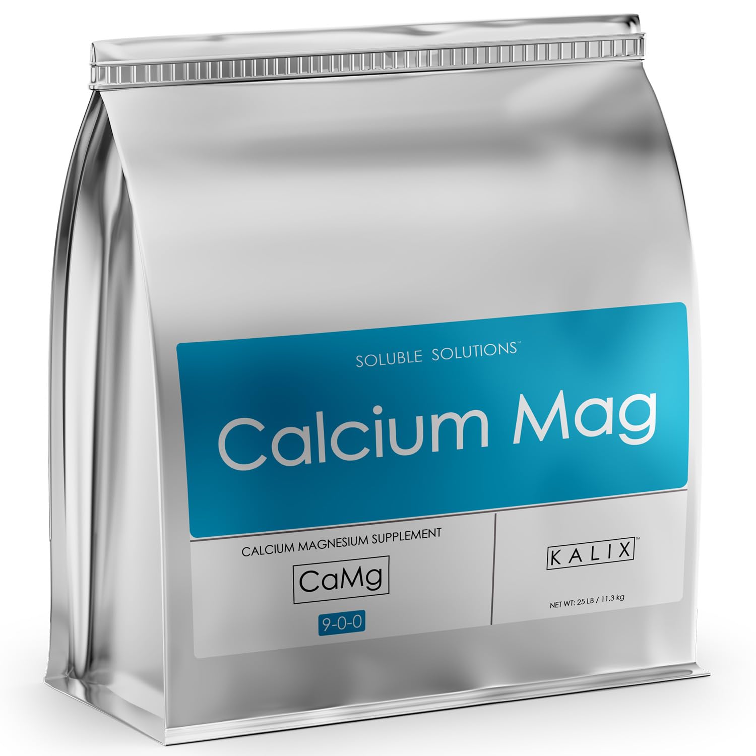 KALIX Calcium Mag | 9-0-0 + 15% Calcium + 3% Magnesium | Water-Soluble Supplement for Tip Burn, Leaf Curl & Nutrient Deficiency Prevention | for Soil, Hydroponics & Fertigation | 25 lb