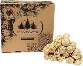 100% Natural Wool and Wood Wax Fire Starter for Fireplace, Stove, Stove, Barbecue, Fire Pit and Campfire. 60 to 70 Odourless Fire Starters. Large Caliber Premium Quality