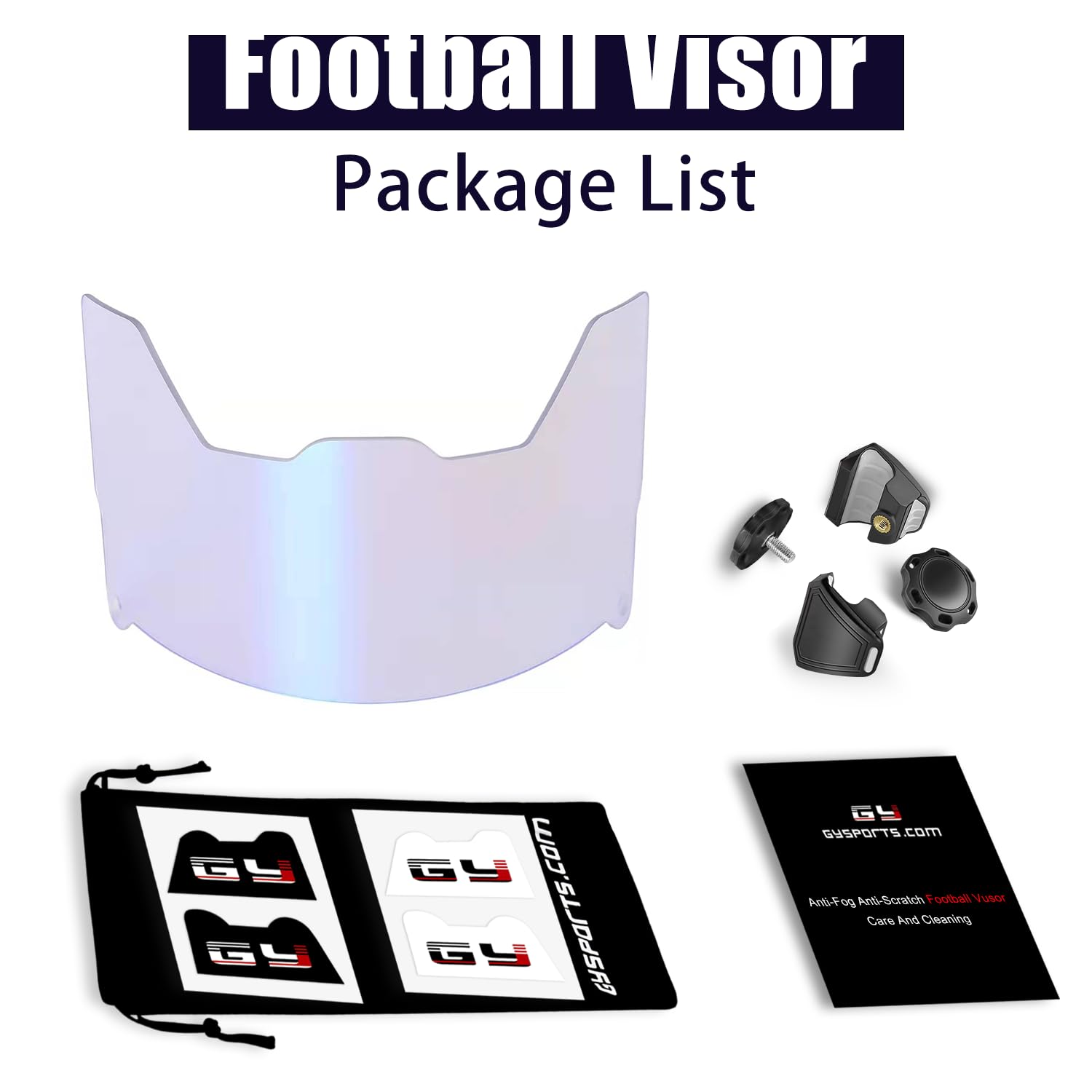 Amazon.co.jp: GY フットボール フェイスマスク バイザー クリア REVO