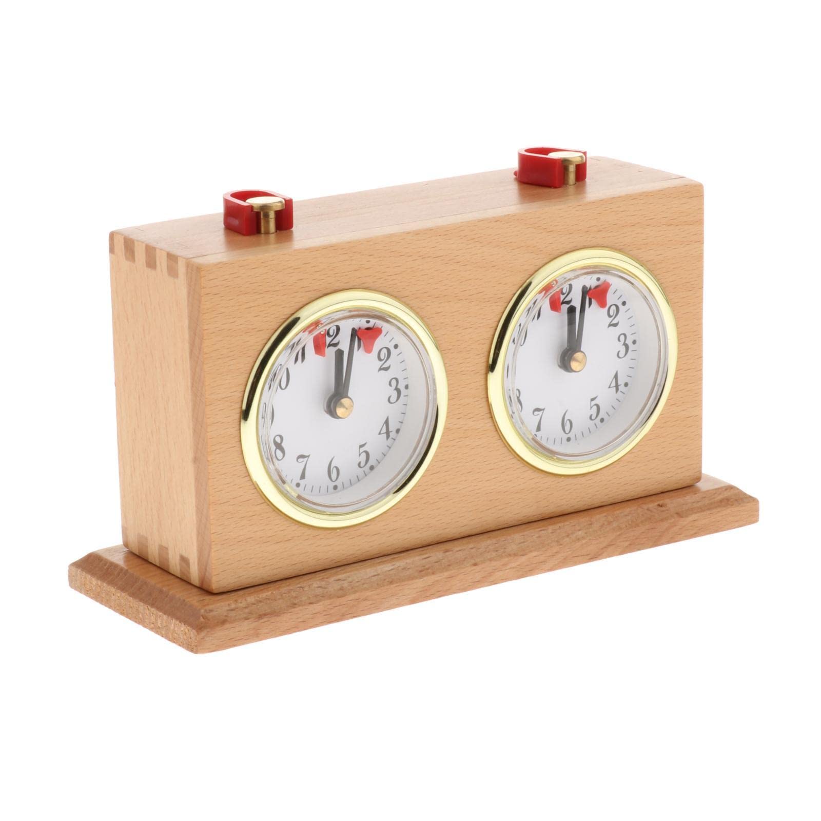 Orologio analogico retrò a scacchi, timer meccanico – conto alla rovescia, nessuna batteria necessaria, preciso, portatile, accessorio per giochi da tavolo per competizioni, adulti e