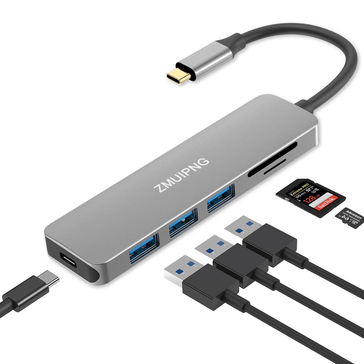 USB C SD Card Reader PD Multiport Adapter for MacBook Pro 2018/2017