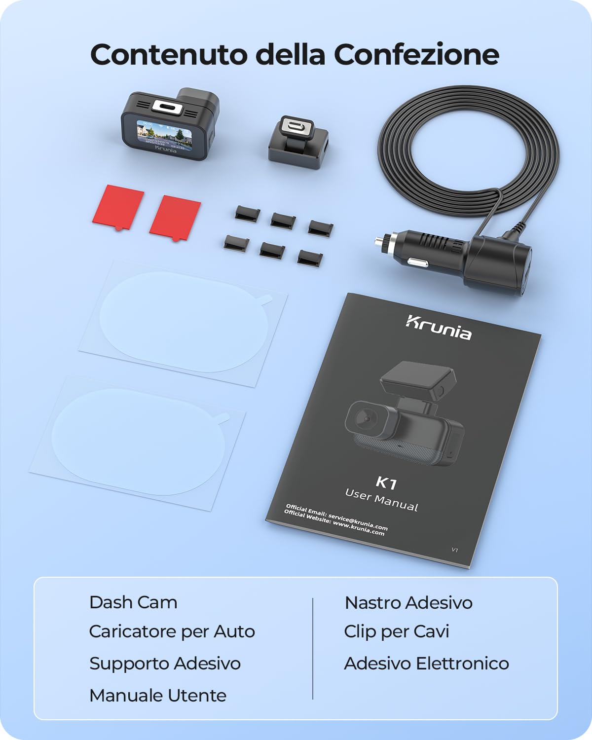 2K Wi-Fi Mini Dash Cam Auto, Telecamera con App, Compatibile con CPL e GPS Esterni, Supporti Magnetici, Visione Notturna WDR, Sorveglianza Parcheggio 24h, Supercondensatore, Angolo 170°