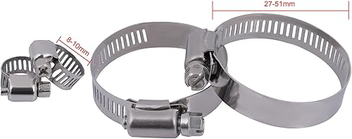 Miniatura 7 de SCITOO Radiador 2933 + abrazadera de manguera de 0.31 a 0.39 pulgadas, 1.18 pulgadas a 1.79 pulgadas, 4 piezas para Suzuki para XL-7