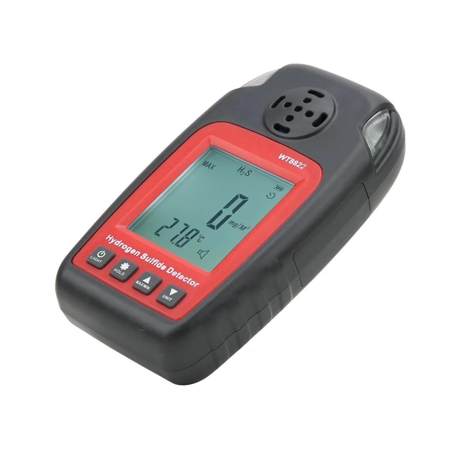 Detector de Gases, Detector de Gas H2S WT8822, Detector portátil Profesional, Monitor Alta sensibilidad, Sensor Alarma