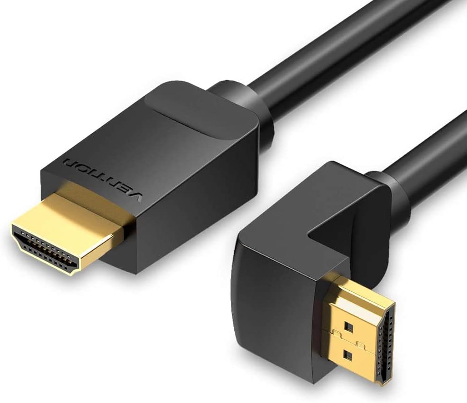 Vention AAR 90 Degree 2.0 Right Angle Cable 4K&3D Digital HD Cable Replacement for TV PS3/4 Splitter Video Audio (5 Meter)