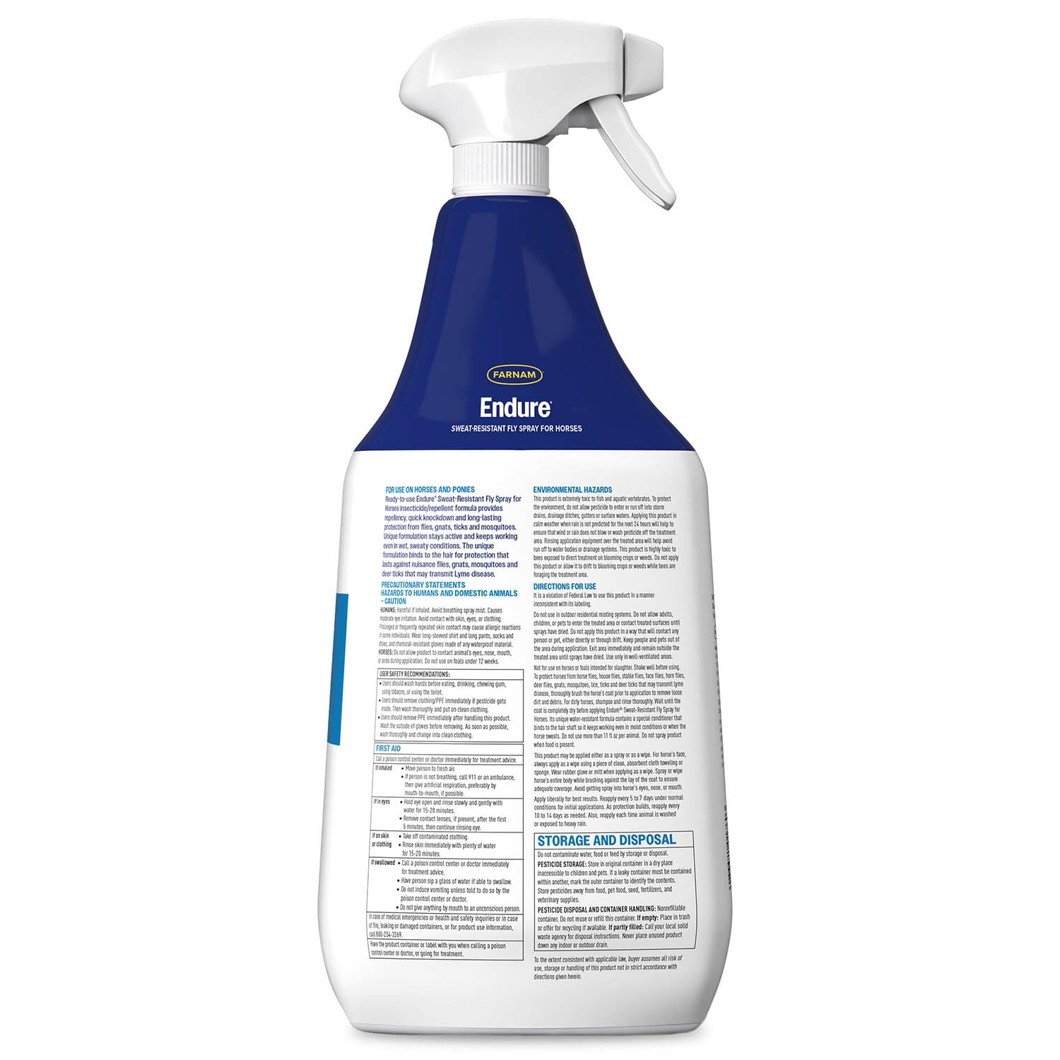 Endure 946mls caballos. Insecticida repelente.