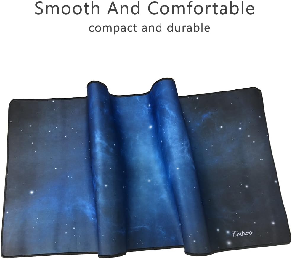 Cmhoo Large Mouse Pad Gaming XXL & Desk Keyboard Mat Size (35.4x15.7x0.1IN, 90x40 Sky Blue)