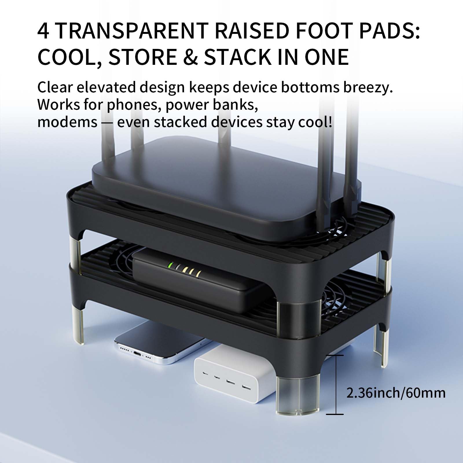 X4 Leiser USB-Lüfter, Hochgeschwindigkeits-Dual-140-mm-USB-PC-Ventilator mit One-Touch-Schalter für Router, Laptop, Receiver, Verstärker, DVR, PlayStation, Xbox, Computerschrankkühlung