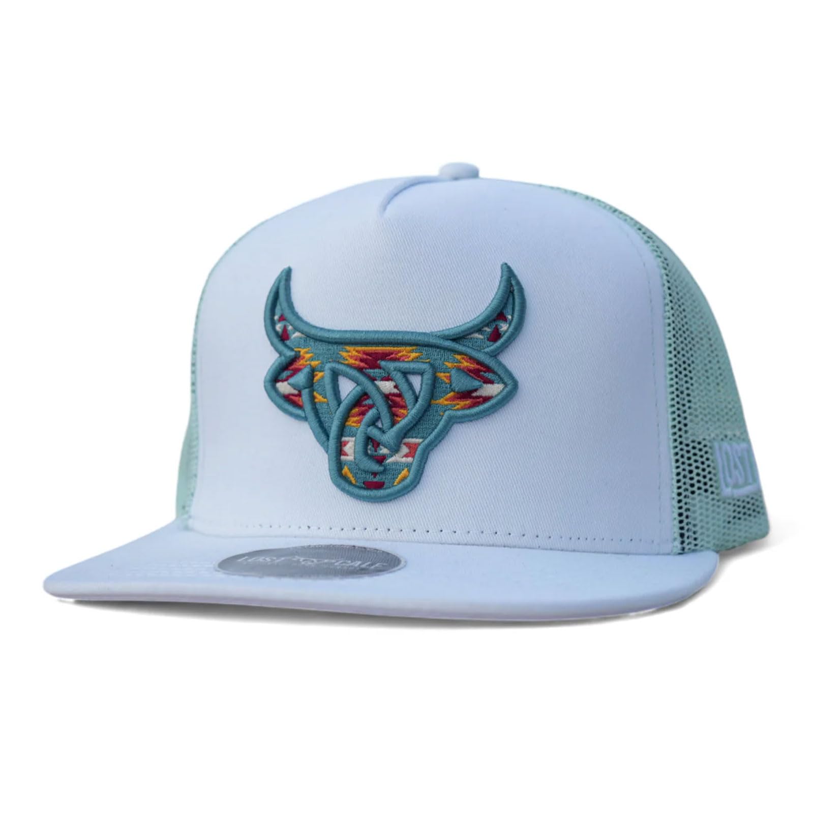 Lost Calf Teal & White Stitch Youth - Hats Cap, One Size-X-Large