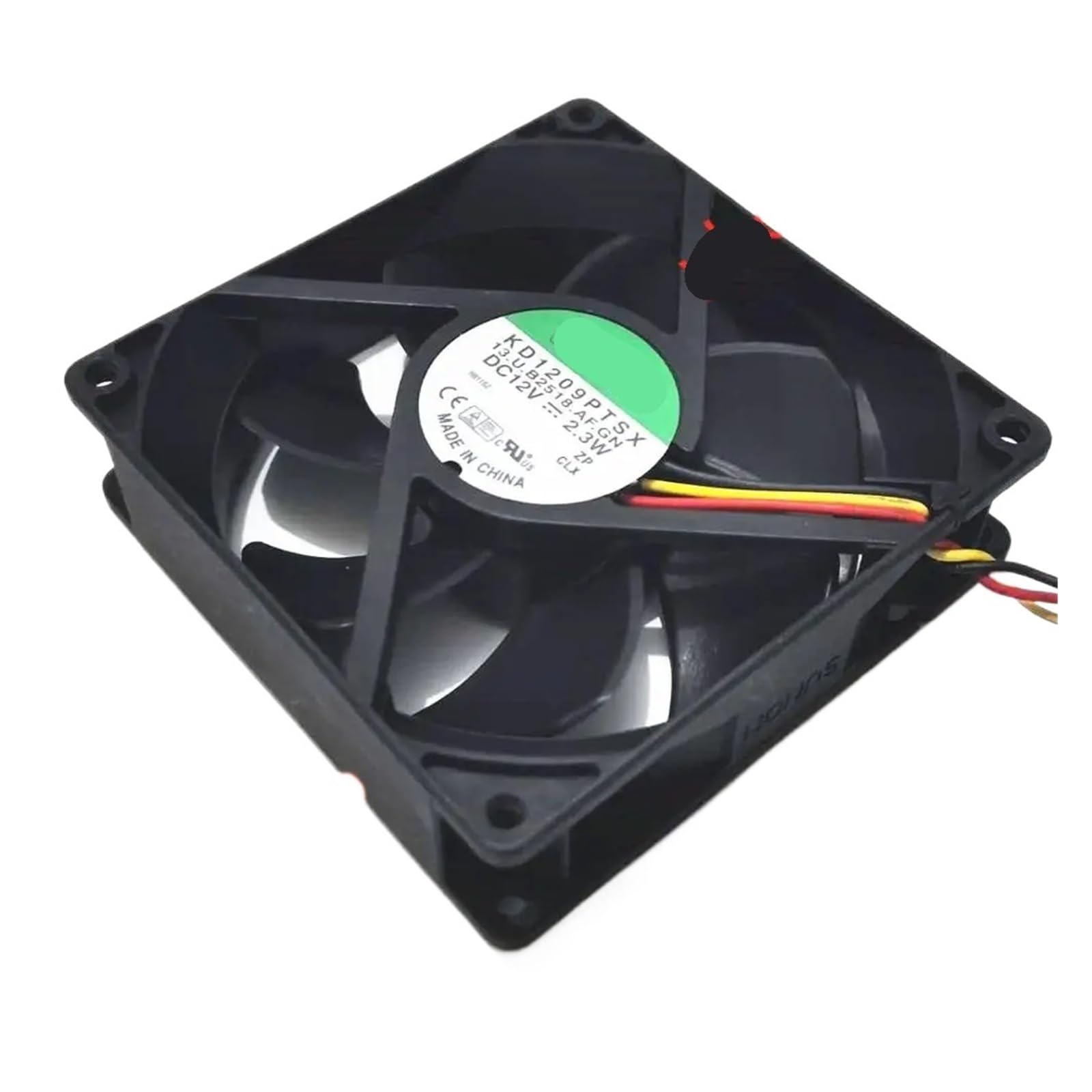 UITGVDQAT KD1209PTSX 13.U.B2518.AF.GN DC 12V 2.3W 92x92x25mm 3-Wire Server Cooling Fan