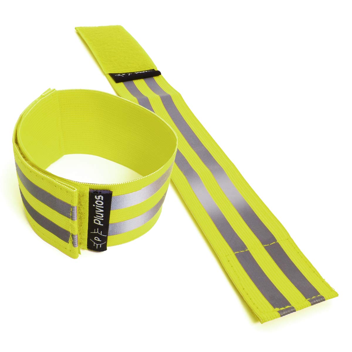 Pluvios 2 Pack Reflective Hi-Vis Armbands/Ankle Straps Adjustable Running Cycling Dog Walking Safety