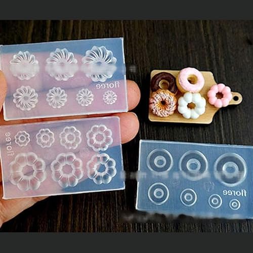 Miniatura 4 de Molde de silicona para donas de alimentos de tamaño pequeño, 24 unidades, moldes de resina con forma de corazón de gato