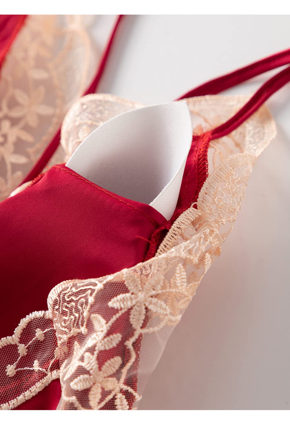 Accappatoio Donna,4 Pezzi Set Accappatoio Kimono In Raso Sexy Maglia In Pizzo Con Scollo A V Camicia Da Notte Senza Schienale Vestaglia Canotta Pantaloncini Set Elegante Abito Retrò Vestaglia Sposa