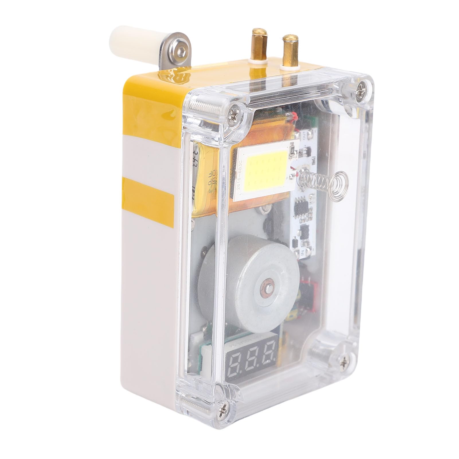 Generatore di Corrente Manuale a Manovella, Caricatore di Emergenza USB, Generatore di Accumulo Batteria da 2400 MAh con Struttura Durevole, Ideale per la Sopravvivenza in Campeggio