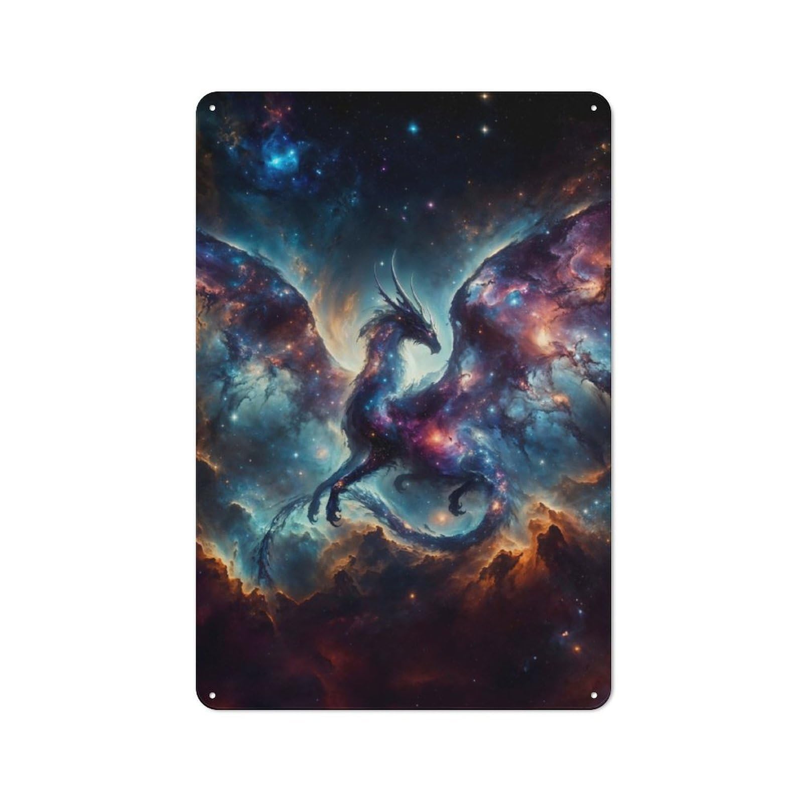 Junmoney Dragon Constellation Art Rustic Tin Sign 30X20cm Featuring For Garage Or Workshop, For Updating Garage And Workshop After Moving