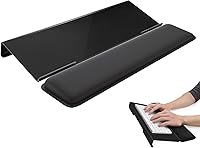 Vista 15 de Soporte de muñeca para teclado de computadora para escritorio, soporte para teclado para escribir fácilmente con almohadilla de muñeca