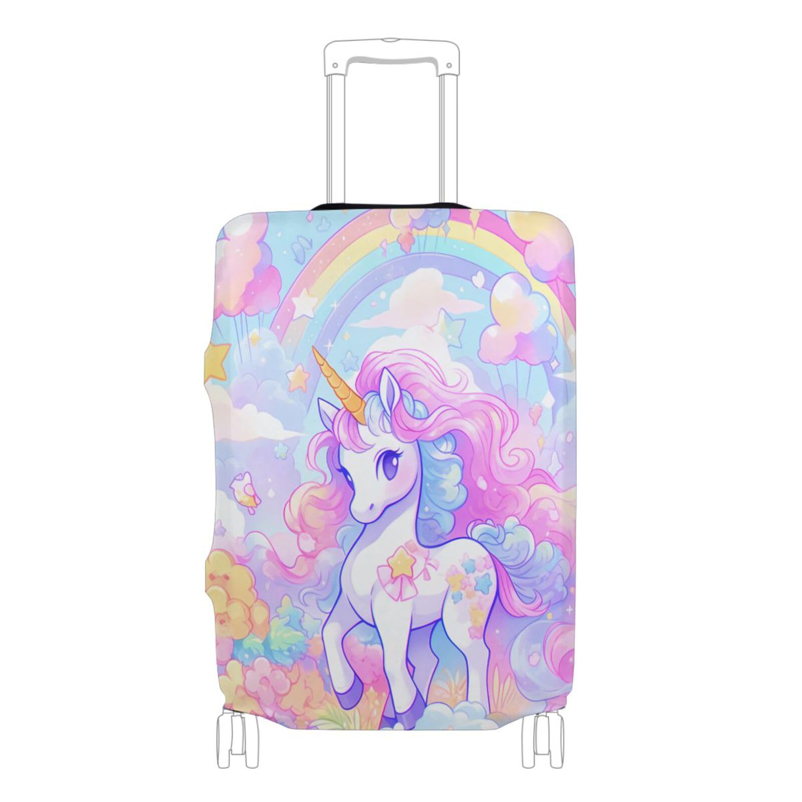 senya Travel Luggage Cover Suitcase Protector Unicorn Rainbow Balloon Washable Baggage Covers Fits 29-32 Inch Luggage