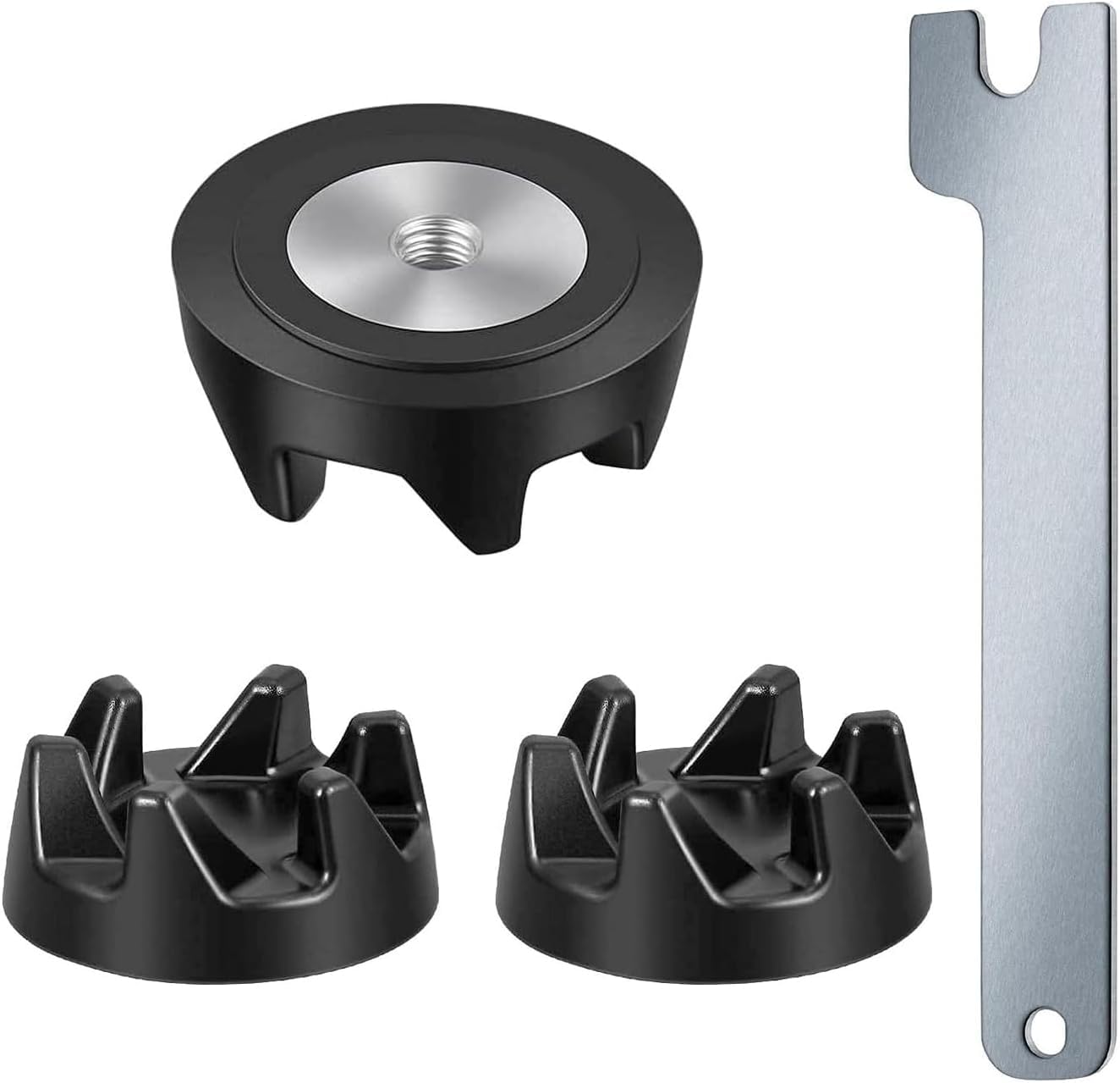 Azonee Blender Coupler for KitchenAid 9704230, 3 Pack Blender Coupler Blender Coupling Replacement Parts with 1 Wrench Compatible with KitchenAid WP9704230VP WP9704230 KSB52, KSB5, 5KSB52 and 5KSB5