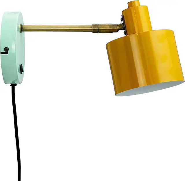 Dyberg Larsen Ocean Gold/Curry Wandleuchte | Modische Lampe für Wohnzimmer & Schlafzimmer | Dänisches Design