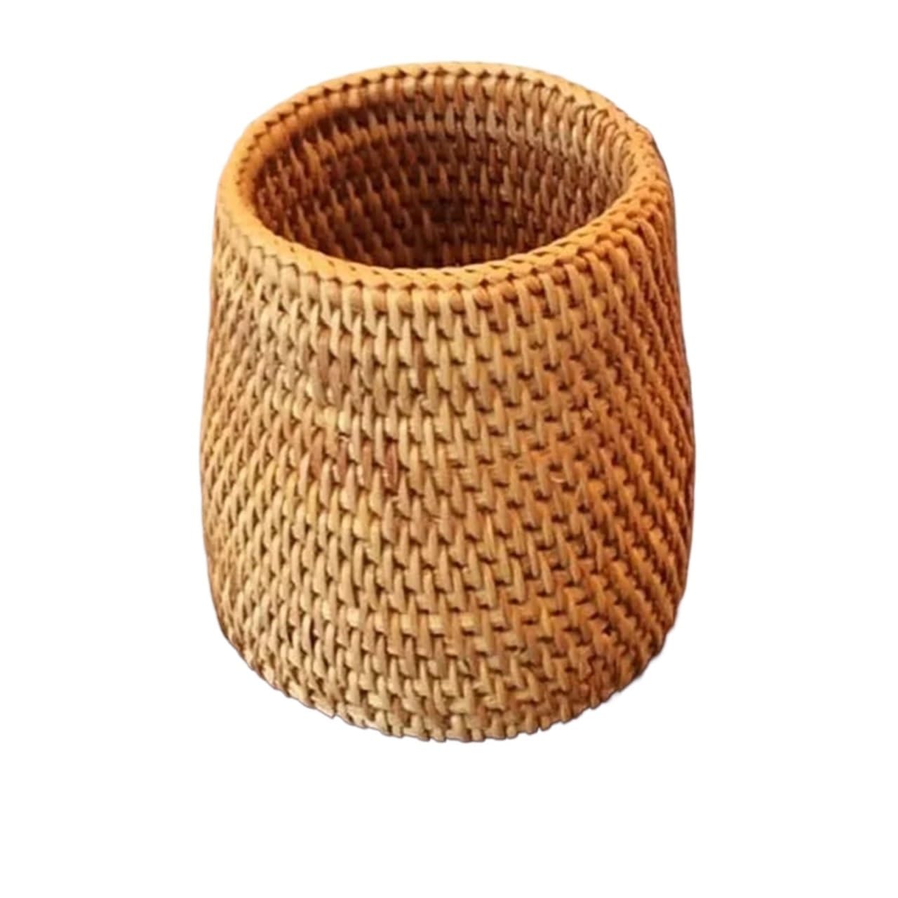 LPACXBYD Bamboo Pen Holder Handmade Autumn Vine Pen Holder Decorative Tea Ceremony Stationery Organizer for Makeup Brushes Writing(A)