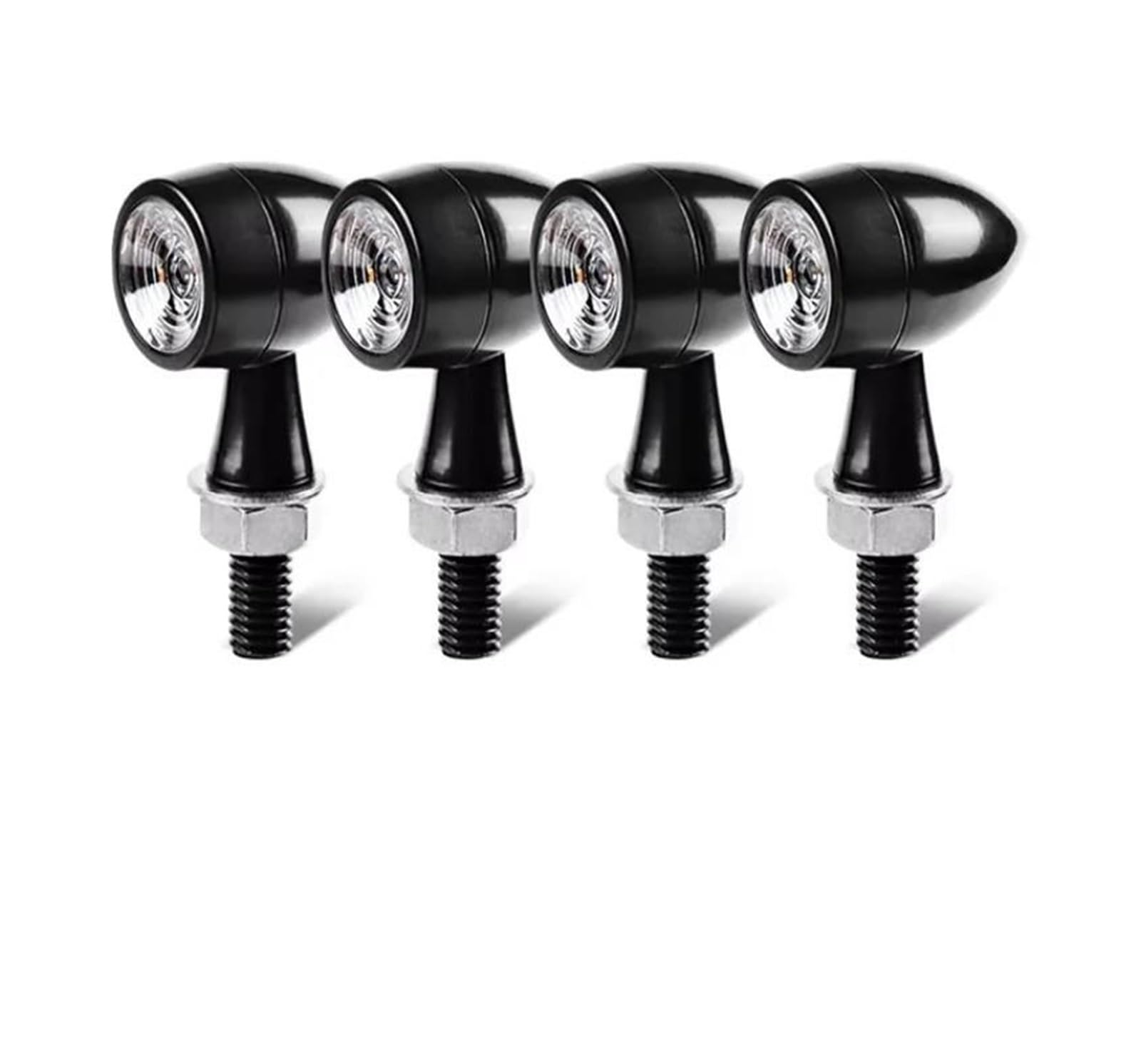Universali Per Moto LED ABullet Lampeggiante 12V Indicatori Di Direzione indicatori moto(4 Pcs-Black Shell)