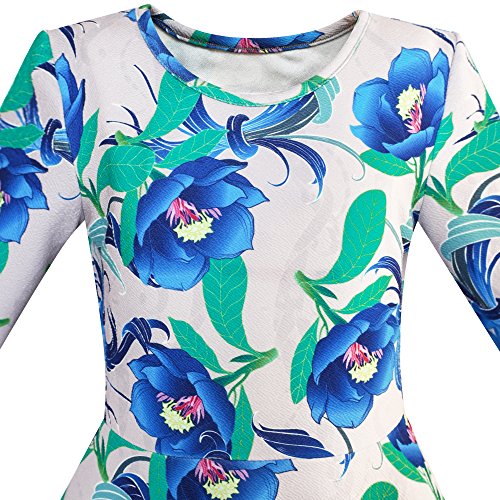 Sunny Fashion Girls Dress Green Forest Red Fox Long Sleeve Size 4-103