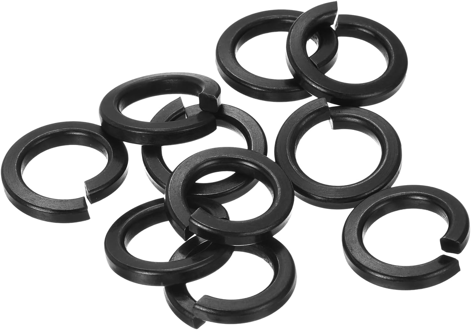 uxcell Split Lock Washer, M12 304 Stainless Steel Spring Lock Washer 10pcs, Black