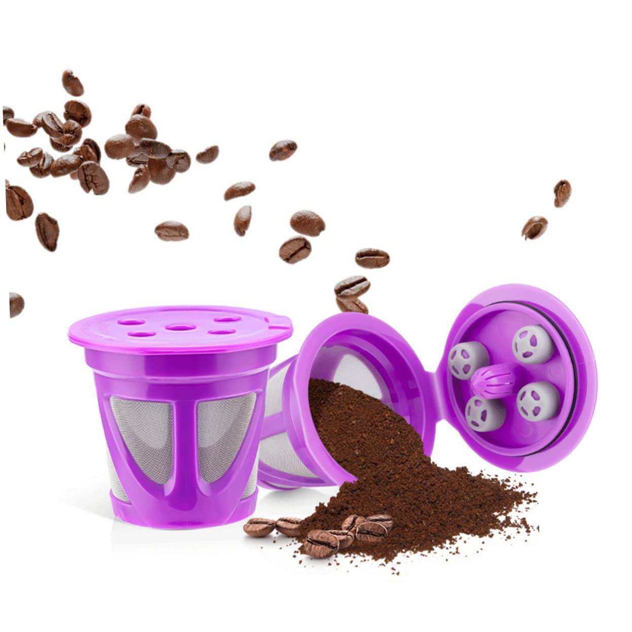 ABOOFAN 10 Pièces capsule de café tasses à café avec couvercles café réutilisable cafetière concentré de café filtre tasse de passoire à café gobelets réutilisables pour le café corbeille