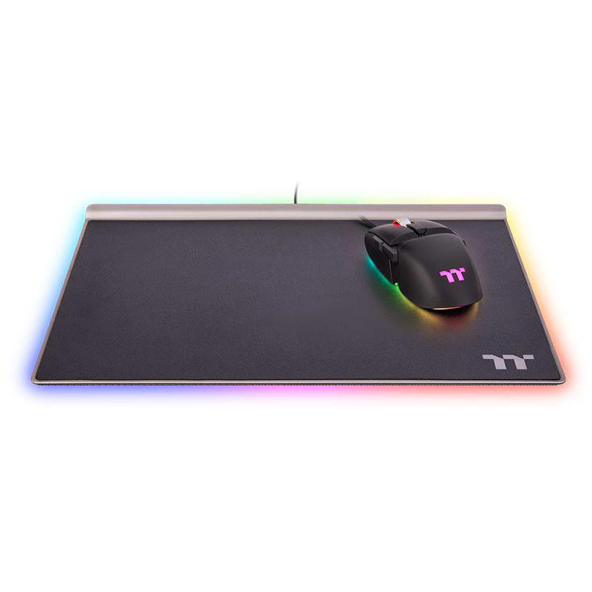THERMALTAKE Argent MP1 RGB Alfombrilla de Ratón para juegos Negro, Titanio