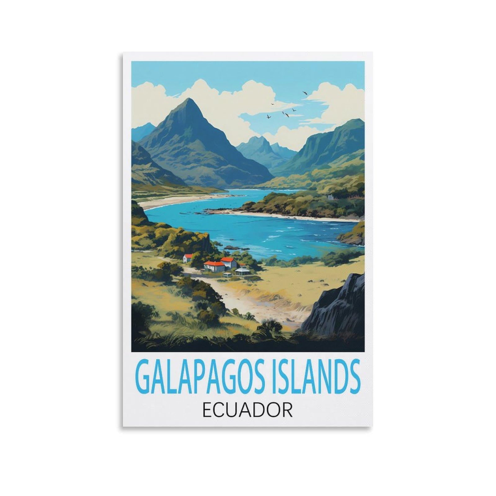 Vintage Tin Signs Galapagos Islands Ecuador Travel Tin Signs Metal Poster Wall Decor Office Cafe Bathroom Badroom 15x30cm