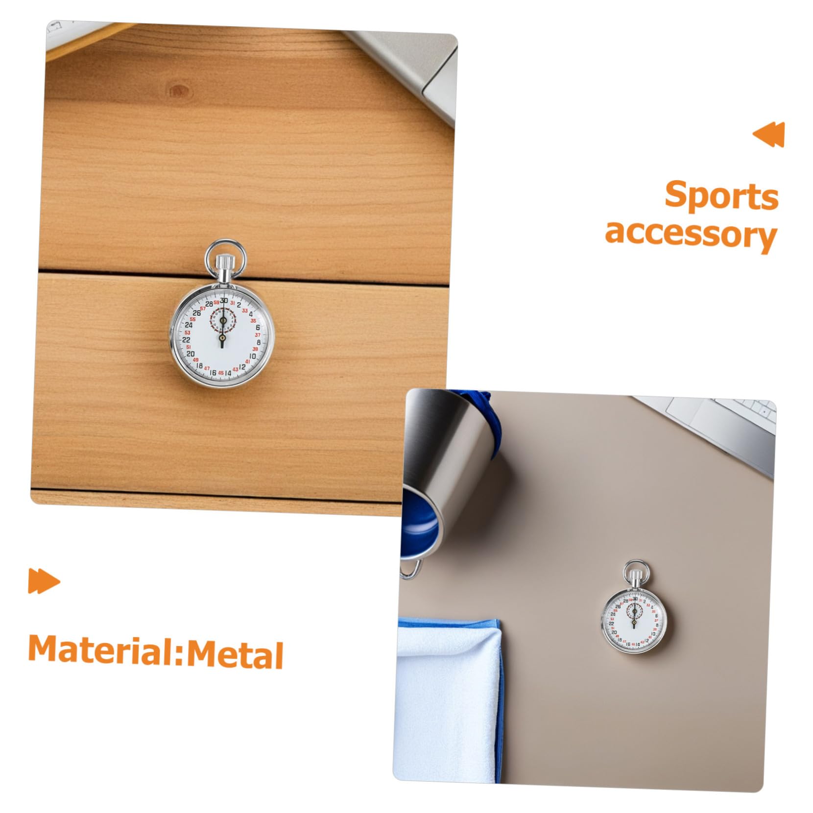 Toyvian Mechaniczny Stoper Metalowy Sekund Precyzyjny Timer Do Eksperymentów Fizycznych Przenośny Stoper Sportowy dla Trenerów Sędziów i Nauki