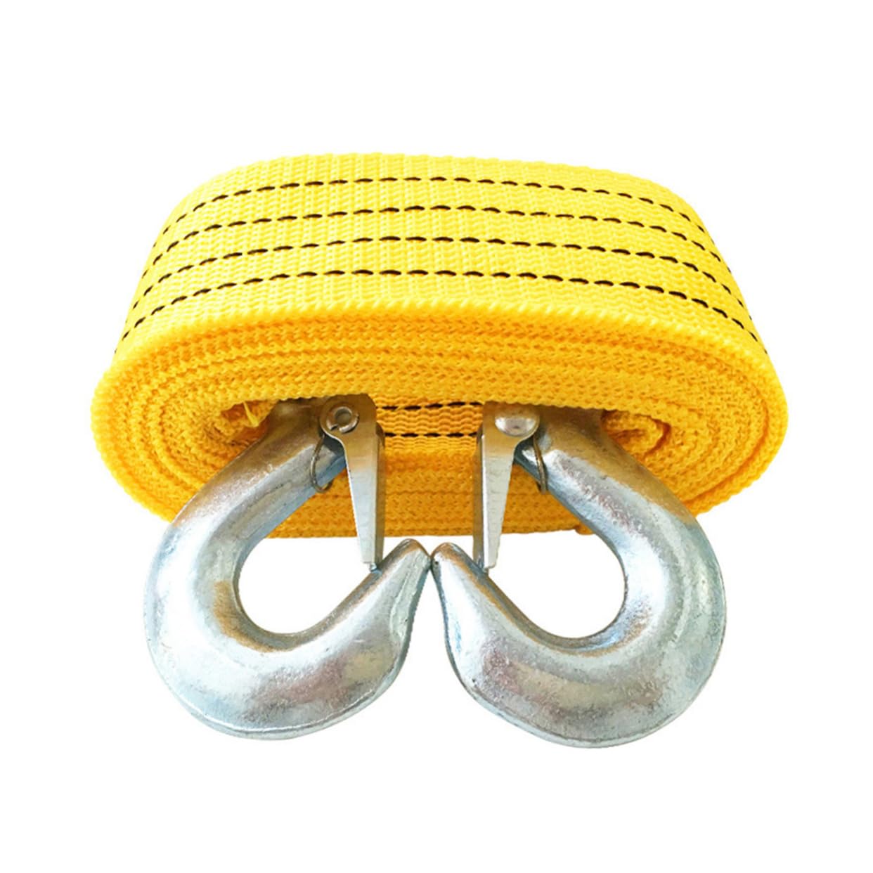 Corde de remorquage jaune pour trajets en famille et vacances