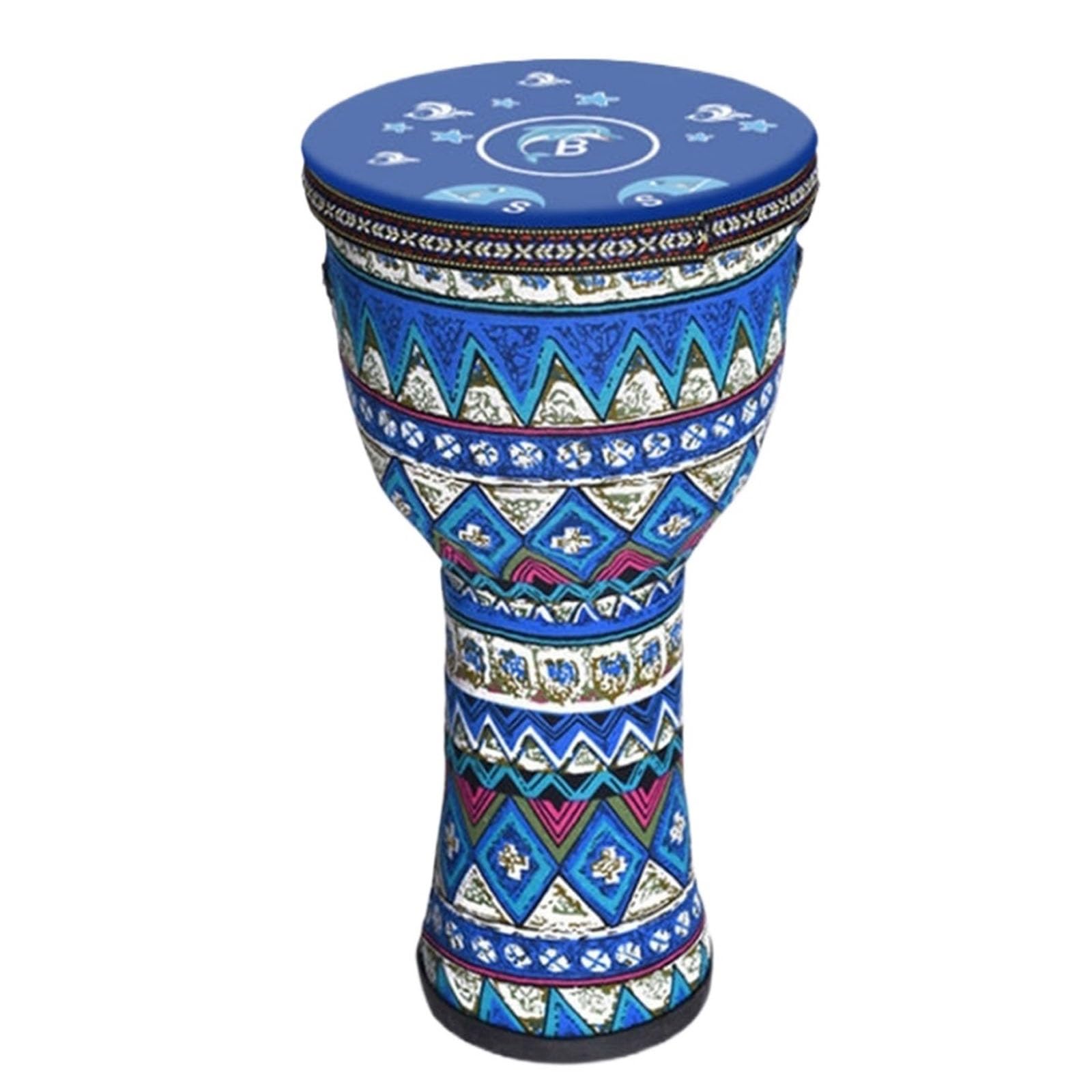 Enfant Djembe Tambour Tête de Tambour en Peau de Chèvre Durable, Djembe Drum Percussion Style Ethnique, pour L'anniversaire, Fête Hand Drum(Large 10-inch Starry Sky D)
