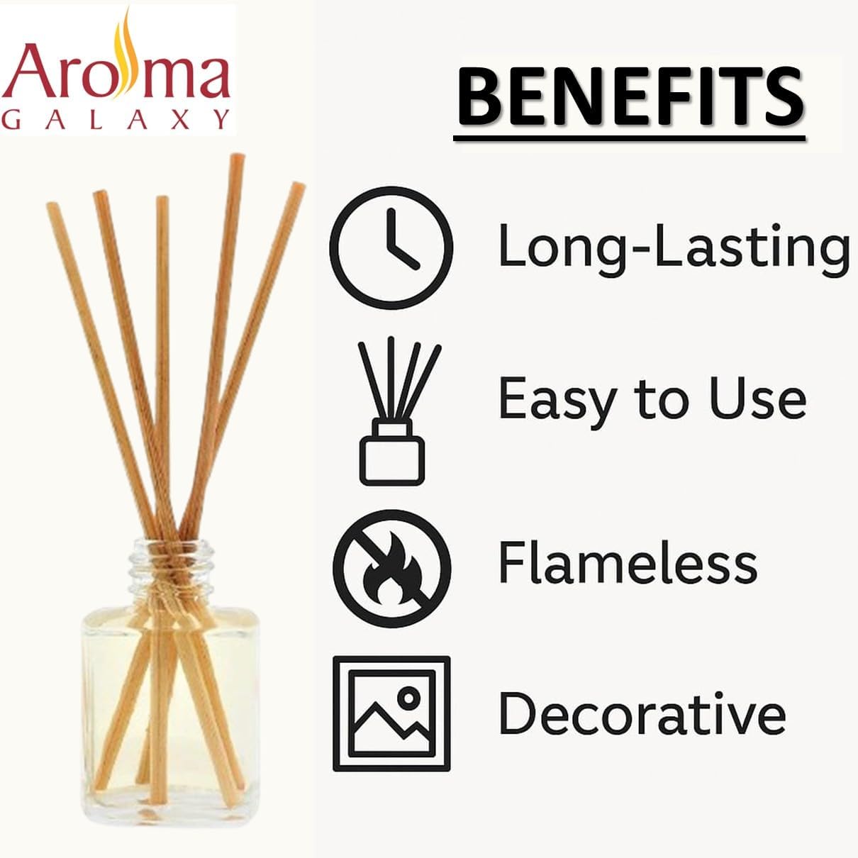 Green Apple & Cinnamon Reed Diffuser Set, 1 Oz Set with Refill Pack Scented Diffuser with 6 Sticks Home Fragrance Reed Diffuser for Bathroom Shelf Decor - Image 5