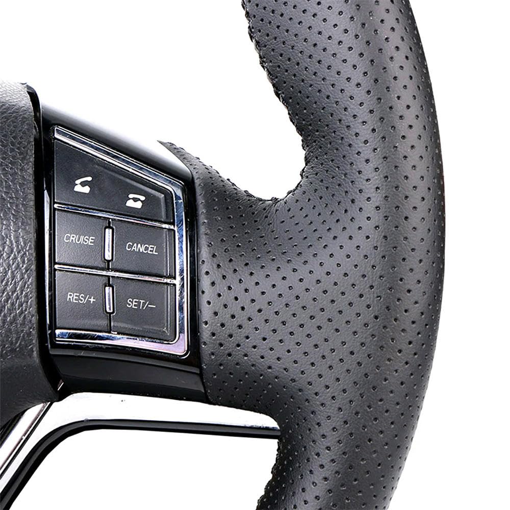 Funda de Volante de Cuero Negro Cosida a Mano para BMW Serie 3 E46 (2000-2006) y Serie 5 E39 (2000-2003). Funda de Microfibra Transpirable para Volante.
