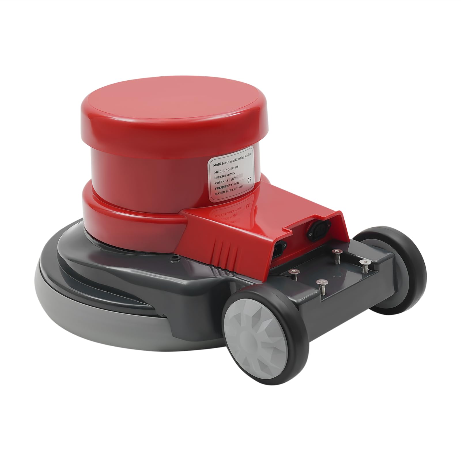 Pulidora de suelo de 1100 W, pulidora con pieza de mano, soporte para almohadillas, depósito de agua, cepillo de techo duro
