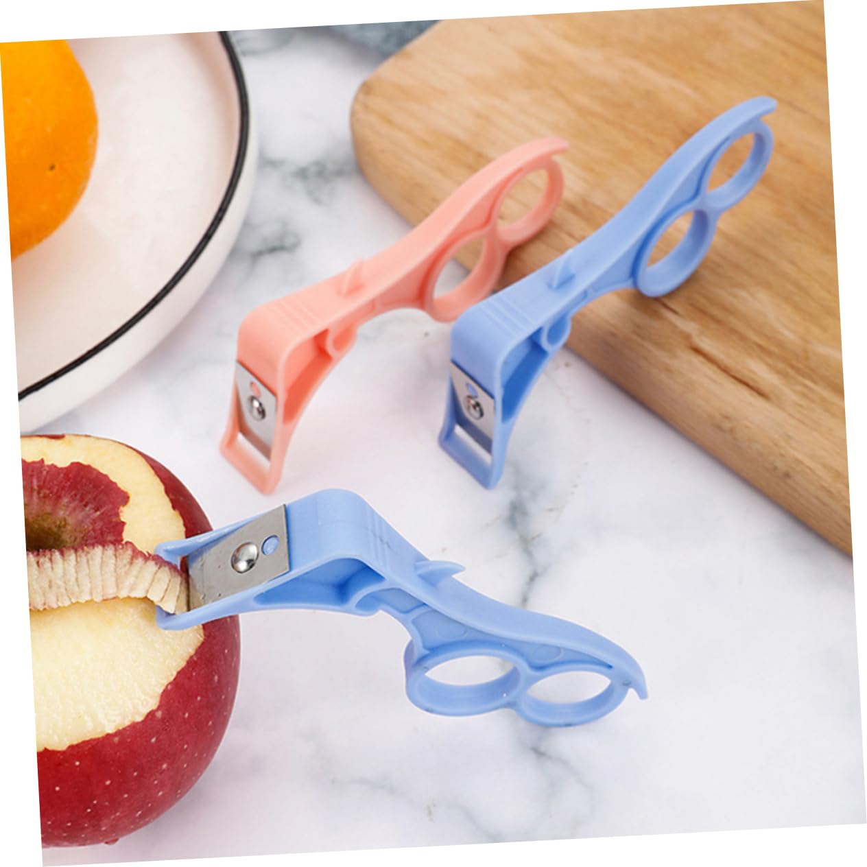YUGSHNKFC Vide-Fruits Multifonctionnel en Acier Inoxydable pour L'efficacité De La Cuisine Poignée Ergonomique Trancheur De Fruits Dissolvant De Noyaux De Poire Vide-légumes Et Trancheuse