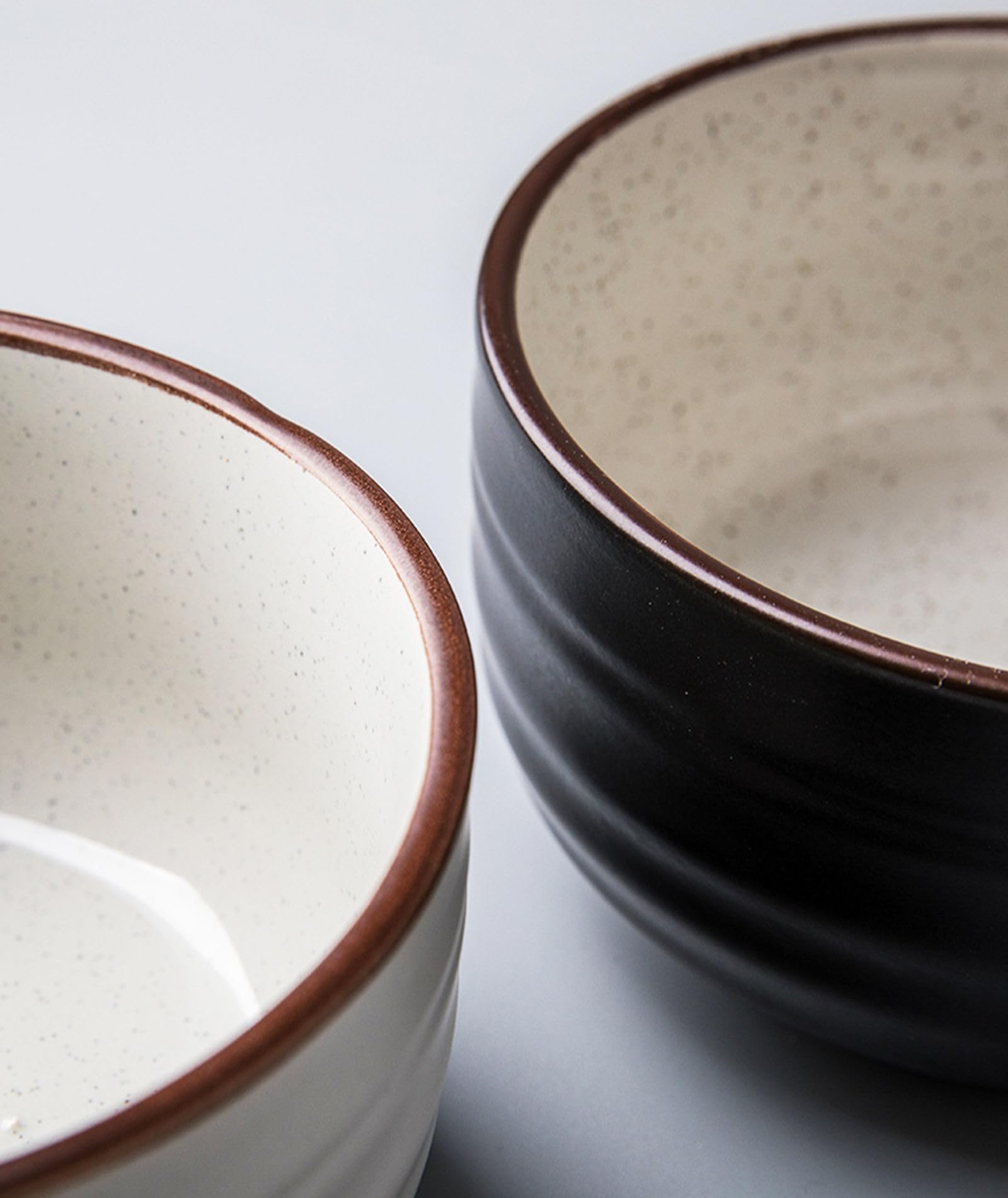 Keramik-Müslischalen-Set – mikrowellengeeignete Frühstücks- und Suppenschüsseln, 400 ml Fassungsvermögen, 4 Stück, langlebiges und stilvolles Design für den täglichen Gebrauch