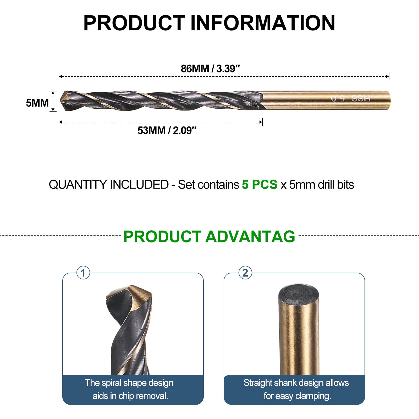 METALLIXITY Drill Bit (5mm) 5Pcs - Image 2