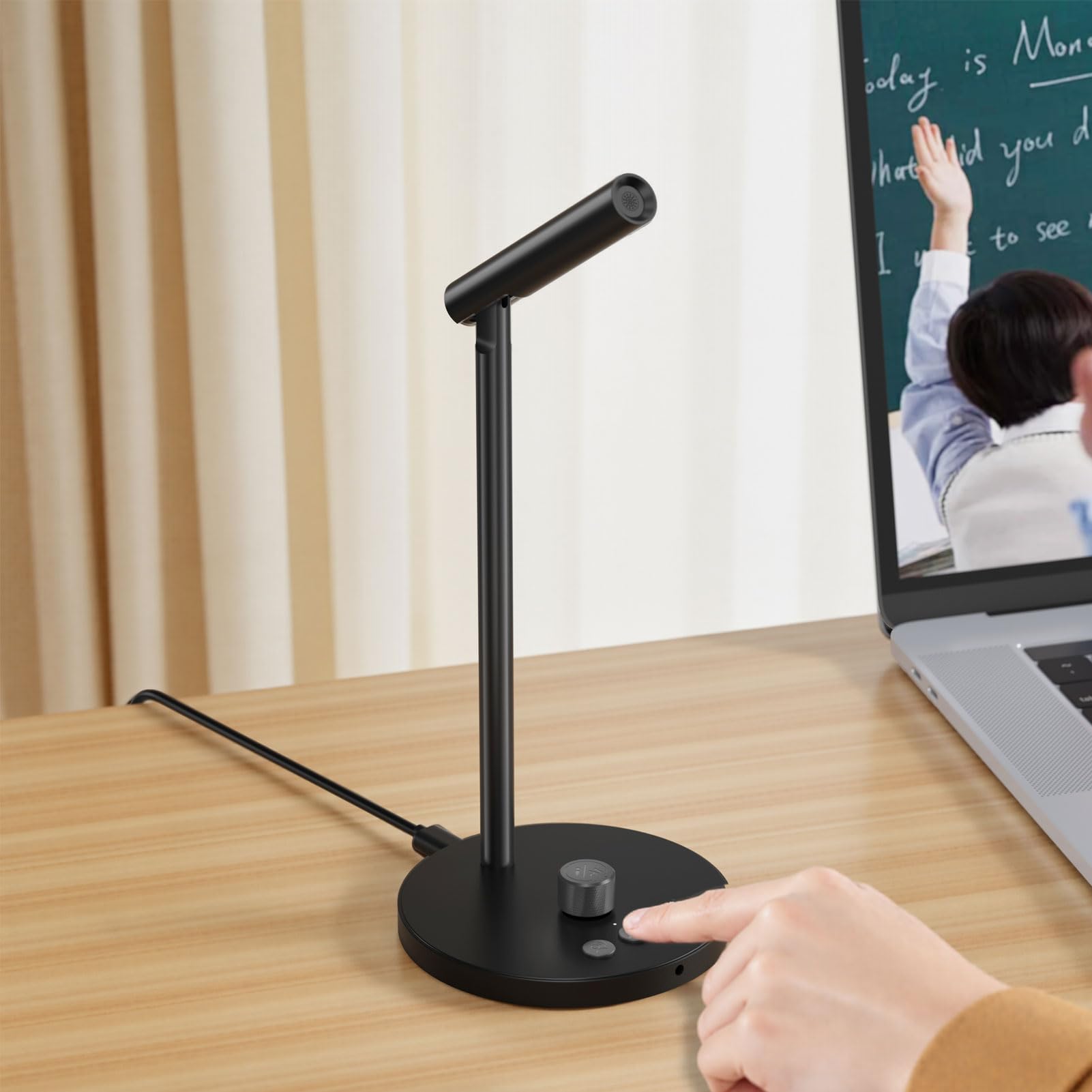 Microfono Altoparlante USB per Computer con Cancellazione del Rumore AI, Tasto Mute per Chiamate in Conferenza su PC, Ottimo per Skype, Teams e Meet