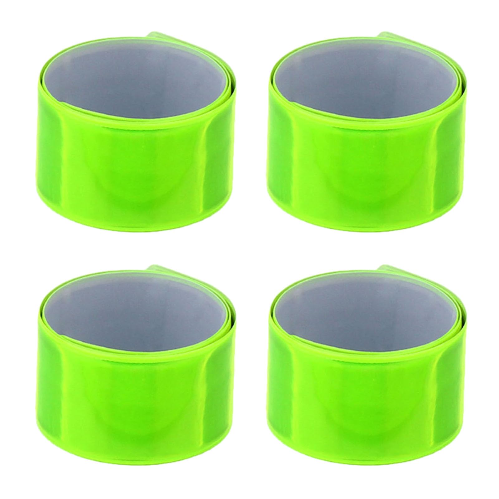 4Pcs Snap Bands High Visibility Reflective Clap Circle Safety Slap Bands for Night Cycling Running Jogging