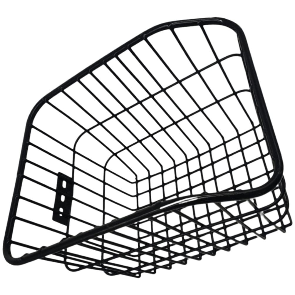 INOOMP Stroller Accessories Rear Bike Basket Metal Wire Basket with Strap Bag Cargo Rack Fold-up Detchable Front Bag Rear Hanging Bike Basket for Mountain Bike Accessories Kids Bike