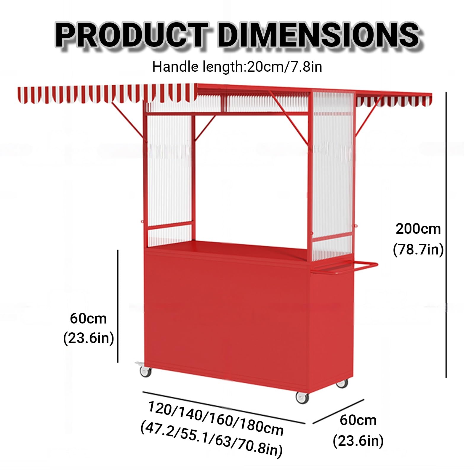 Carrello pieghevole con tettoia e ruote per uso esterno, perfetto per agricoltori, giardinaggio, gite in spiaggia e picnic, resistente e portatile